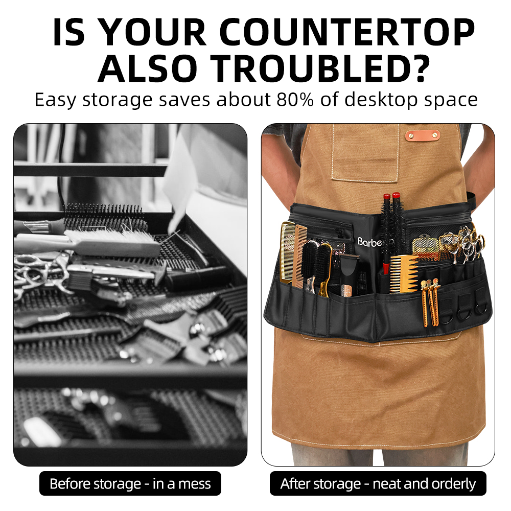 Multi pocket barber belt